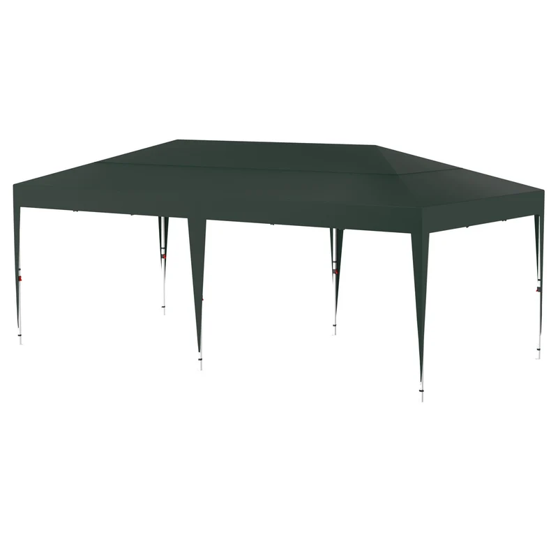 Partytent – Tuinpaviljoen – Feesttent – Tuintent – Overkapping – Opvouwbaar – Waterdicht – Stevig Gecoat Stalen Frame – 6x3 Meter – Groen