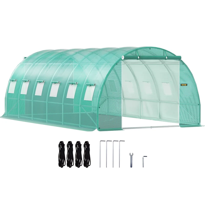 Tunnelkas – Kweekkas – Serre – Groentekas – Plantentunnel – Stevig Gegalvaniseerd Stalen Frame – Waterdichte UV-bestendige PE Folie