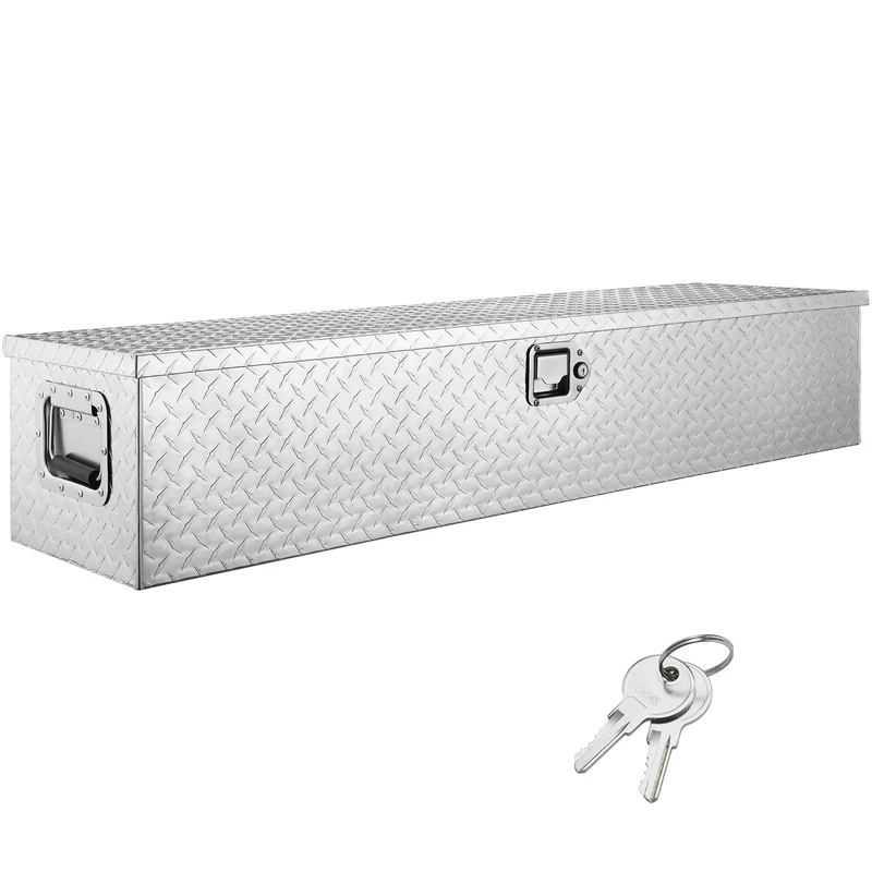 Gereedschapskist – Gereedschapskoffer – Toolbox – Opbergbox – Opbergkist – Aluminium – Waterdicht – Diamantprofiel – Met Slot – 122 x 38 x 38 cm
