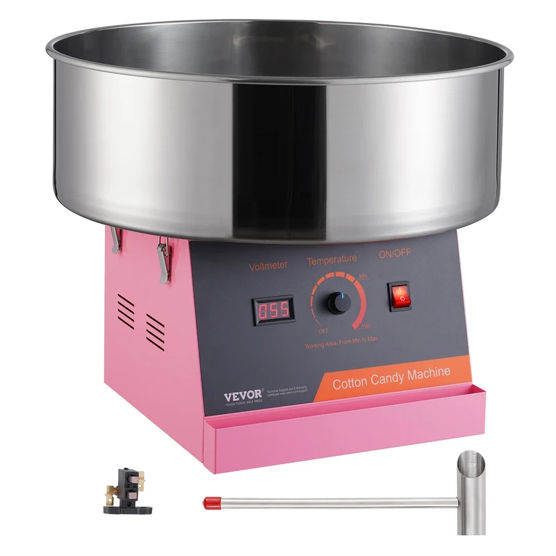 Suikerspinmachine – Suikerspinmaker – Cotton Candy Maker – Suikerspinmachine Elektrisch – Snoepmachine – 1000W Vermogen – Roestvrijstalen Kom