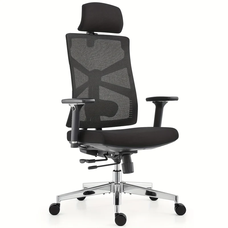 Bureaustoel – Bureaukruk – Gamestoel – Draaistoel – Office Chair – 4D Verstelbare Armleuningen – Ademend Mesh Met Lendensteun