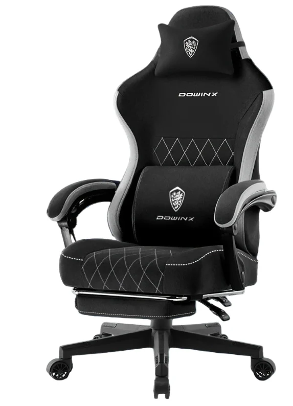 Bureaustoel – Bureaustoel Ergonomisch – Bureaustoel Gaming – Bureaustoel Draaibaar – Bureaustoel Hoog Rugleuning – Verstelbare Hoogte – Ergonomische Lendensteun – Zwart