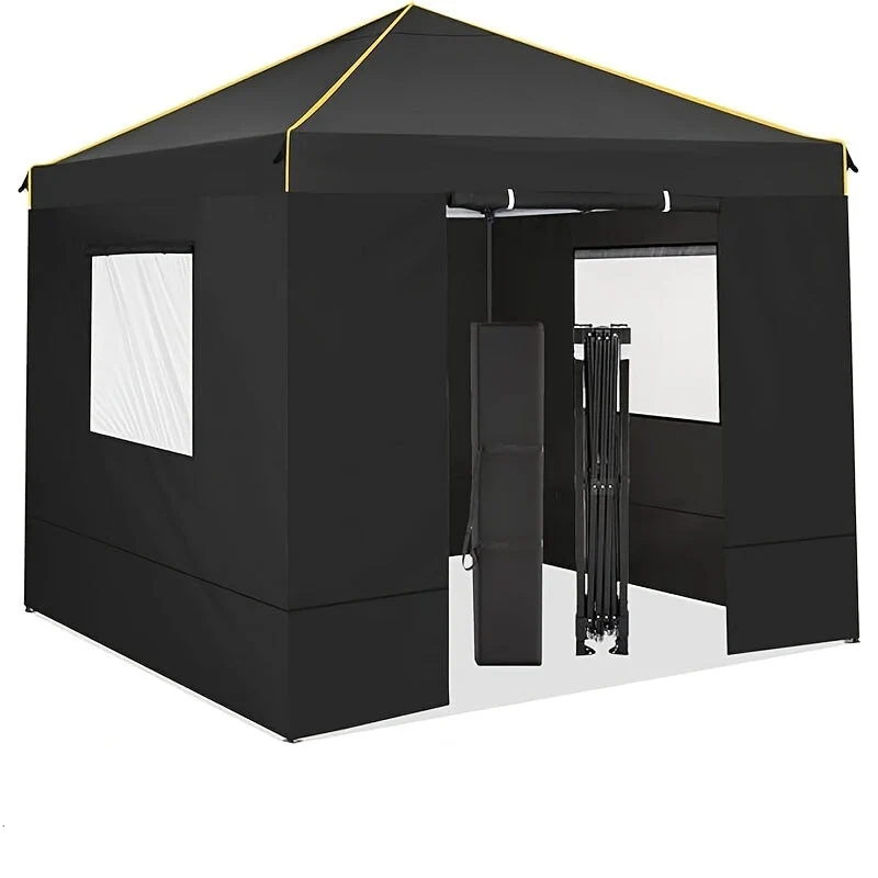 Partytent – Paviljoen – Pop-up Tent – Feesttent – Tuintent – 3x3 m – Aluminium Frame – 4 Afneembare Zijwanden