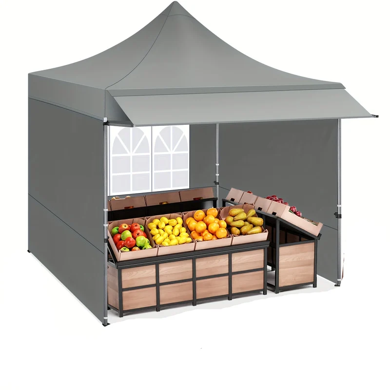Feesttent – Partytent – Paviljoen – Vouwtent – Tuintent – Pop-up – Afneembare Zijwanden – Verstelbare Hoogte – Draagtas – 3,05x3,05 meter