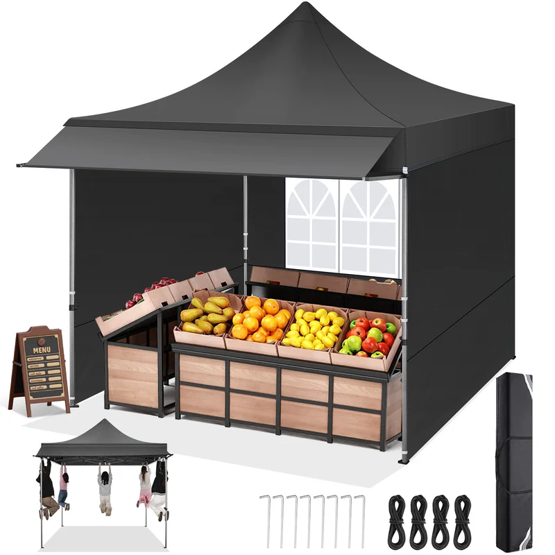 Pop-up Buitenluifel – Vouwtent – Schaduwdoek – Zonnescherm – Marktluifel – 3×3 Meter – UV-bescherming UPF 50+
