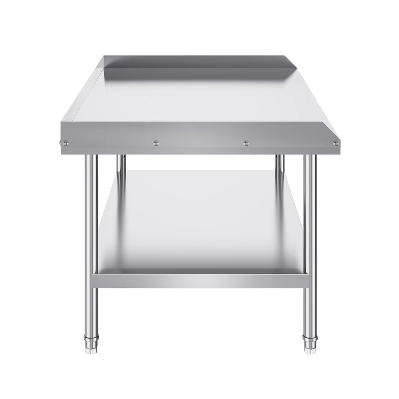 RVS Werktafel – Roestvrijstalen Werkbank – Keukentafel – Catering Tafel – Werkblad – 122x76x76 cm – Verstelbare Planken – 0,8 mm Dikte