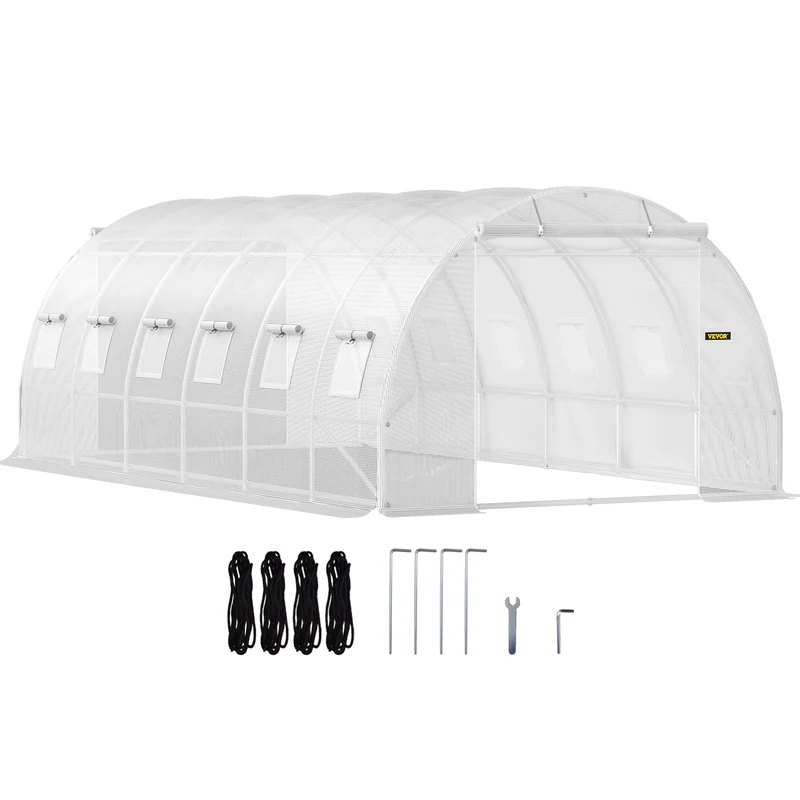 Kas – Kweekkas – Tunnelkas – Broeikas – Plantenkas – Gegalvaniseerd Stalen Frame – 6x3x2 Meter Groot