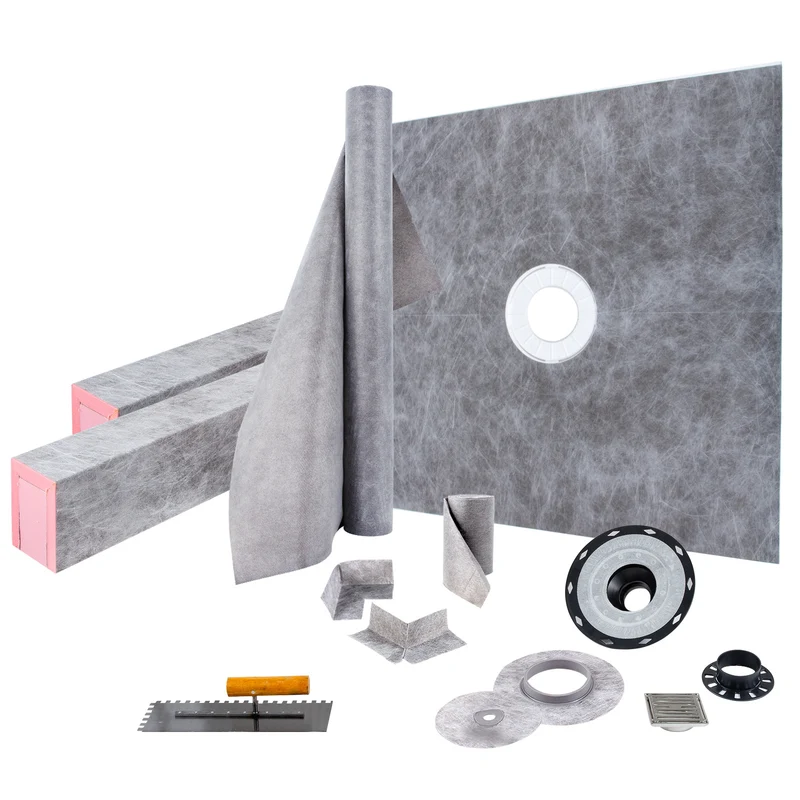 Douchesysteem – Douchebak – Doucheset – Douchevloer – Douchebasis – EPS Schuim 1219x1219 mm – Waterdicht Met 5° Afschot En Roestvrij Stalen Afvoerrooster