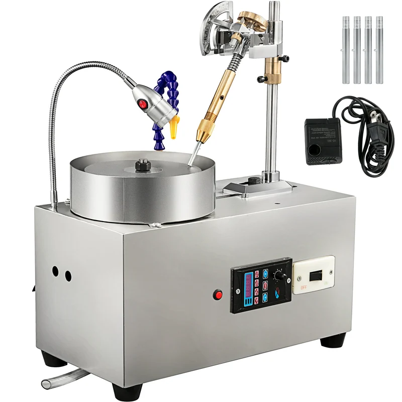 Slijpmachine Edelstenen – Sieradenslijper – Steenpolijstmachine – Lapidair Machine – Juweliersapparaat – Roestvrij Staal – 180W Motor Met Waterpomp