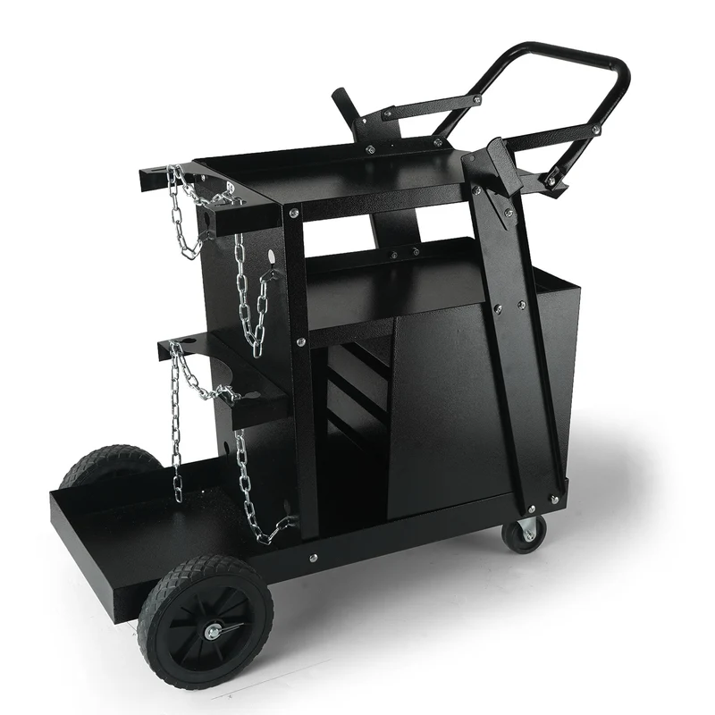 Laswagen – Lasgereedschapwagen – Laswagen met Laden – Lasgereedschapswagen – Lasapparaatwagen – 265 lbs Draagvermogen – 360° Zwenkwielen