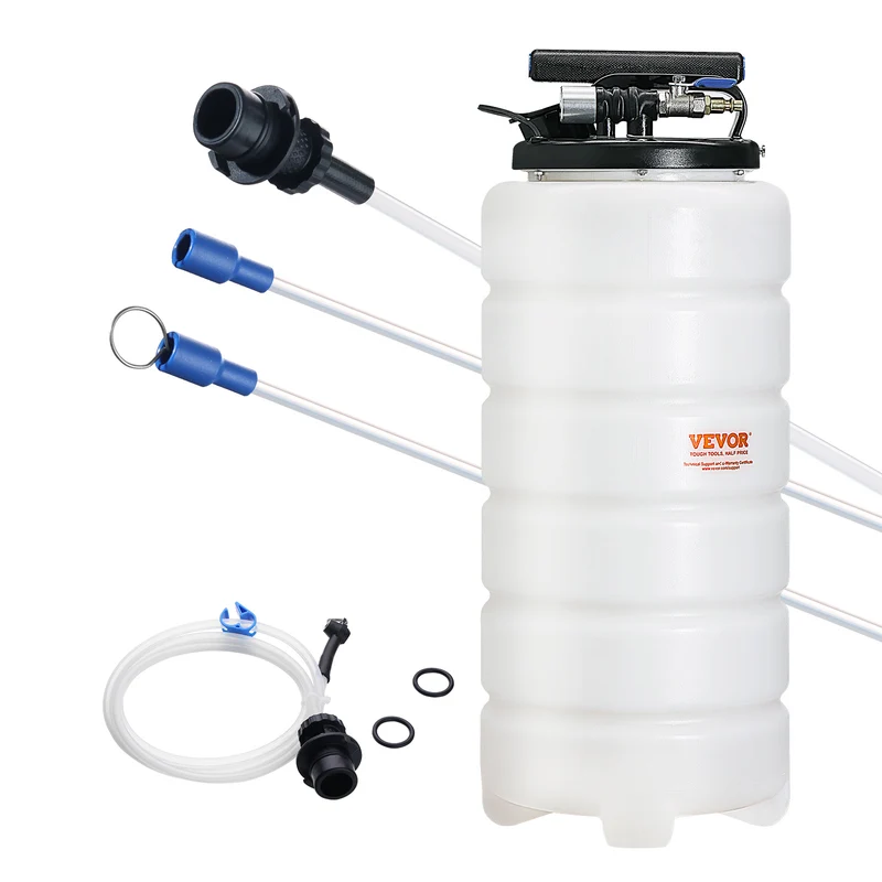 Olieafzuiger – Olie-extractor – Vloeistofafzuiger – Oliepomp – Oliewisselpomp – 15 Liter Tank – Pneumatisch en Handmatig