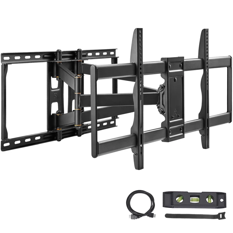 TV Beugel – TV Muurbeugel – Wandbeugel – Ophangbeugel – Bevestigingsbeugel – Volledig Verstelbaar – Carbon Staal Tot 75 KG – 37-90 Inch – VESA 600x400
