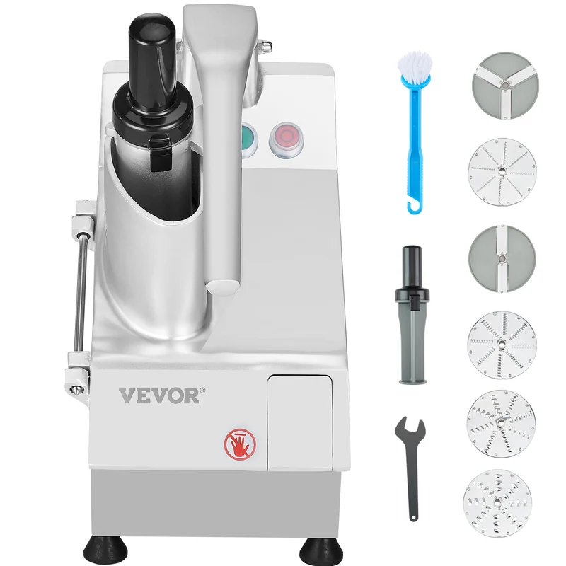 Foodprocessor – Keukenmachine – Groentesnijder – Hakmolen – Blender – 6 Roestvrijstalen Messen – 550W Motor – Dubbele Invoeropening – Voedselveilig