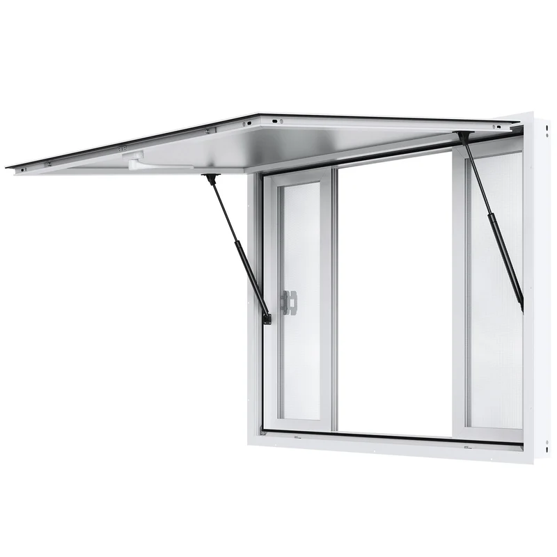 Voedingskraamzeil – Verkoopraam – Foodtruck Raam – Kraamraam – Tentraam – Aluminium Frame – 122 x 91,4 cm – 85° Openingshoek