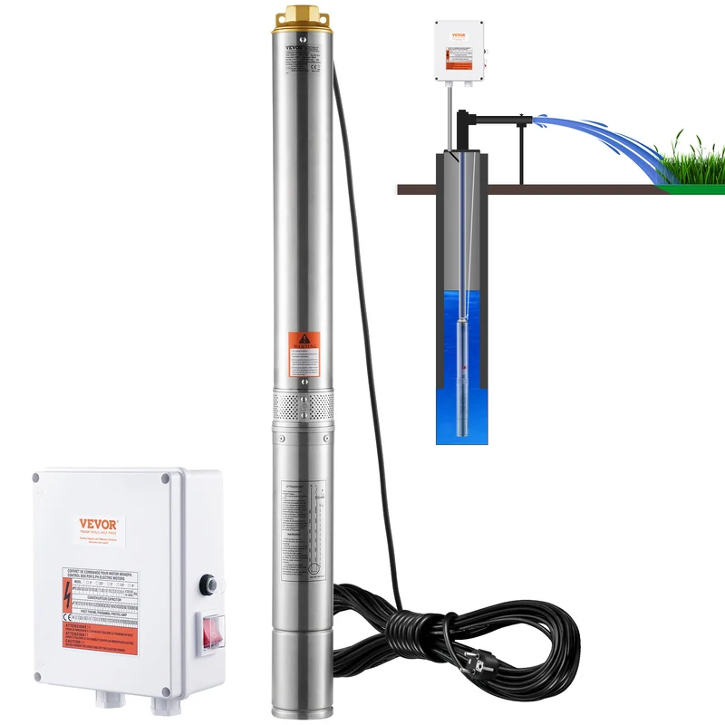 Waterpomp – Dieptepomp – Dompelpomp – Vuilwaterpomp – Watertransporter – Roestvrij Stalen Behuizing – 2200W Krachtige Motor