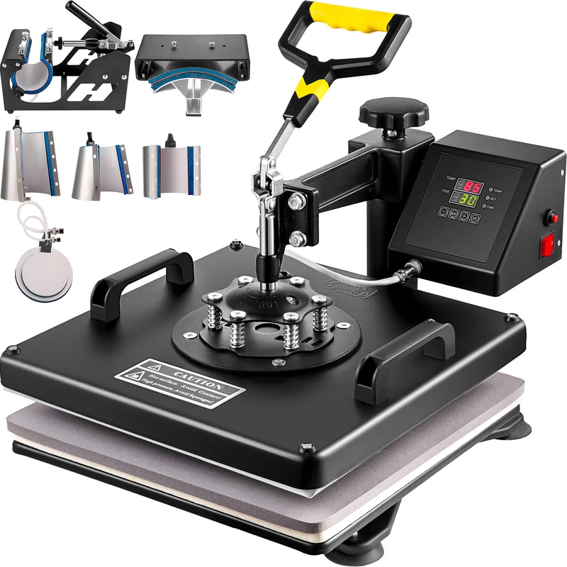 Transferpers – Hittepers – Heat Press – Warmtepers – Drukpers – 38x38 cm Verwarmingsoppervlak – 1800W Snelle Verwarming