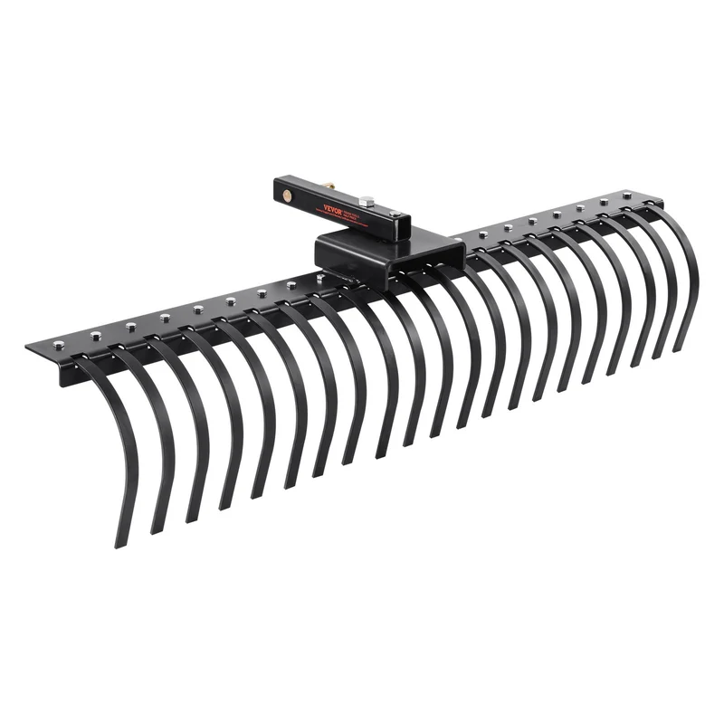 Tandenhark – Verticuteerhark – Gazonhark – Bladhark – Onkruidhark – 48 Inch Werkbreedte – 24 Gehardstalen Veertanden