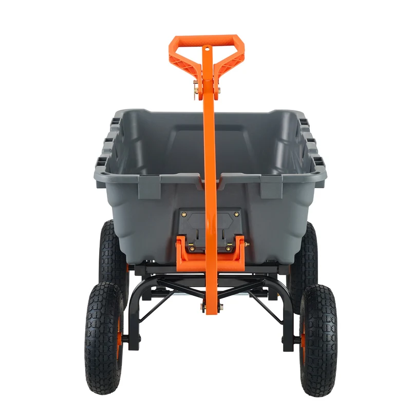 Tuinwagen – Kruiwagen – Transportkar – Bakwagen – Multikar – Hoge Draagkracht Tot 680 kg – 2-in-1 Multifunctionele Handgreep Met 13 Inch Rubberbanden