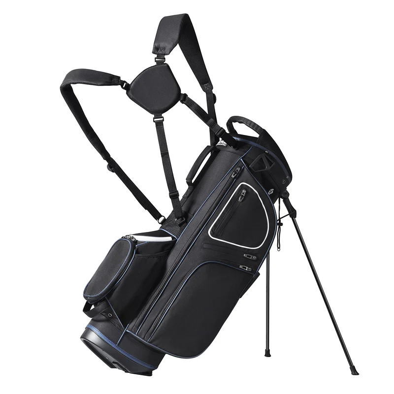 Golfcarttas – Golftas – Stand Bag – Golfbag – Golfclubtas – Duurzaam 600D Polyester – 14 Vaks Organizer met 11 Opbergvakken – Zwart