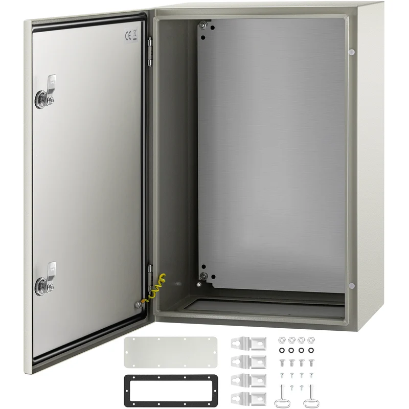 Elektrische Behuizing – Installatiekast – Stroomkast – Verdeelkast – Metalen Doos – Waterdicht IP66 – 1,5 mm Koudgewalst Staal – Grijs/Wit