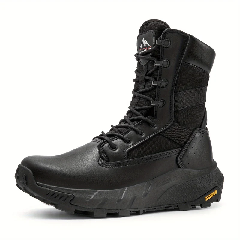 Tactical Boots – Wandelschoenen – Outdoor Schoenen – Werklaarzen – Hiking Boots – Lichtgewicht & Ademend – Anti-Slip Zool – Zijritssluiting – Beige – 20,3 cm