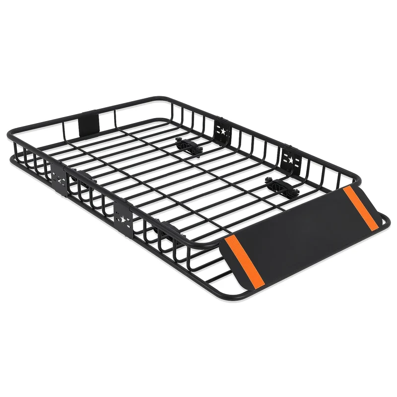 Dakkofferdrager – Dakdrager – Dakraildrager – Autodakdrager – Bagagedrager – Verstelbaar 129,5x91,4x12,7 cm – Zwart Metalen Frame – Max. 90 kg Draagkracht