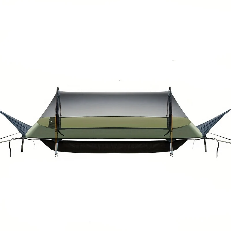 Hangmat – Hangmat Tent – Kampeerhangmat – Backpacking Hangmat – Lichtgewicht – Plat Liggen – Muskietennet – Met Opbergruimte – 200 kg Draagkracht – Duurzaam Nylon