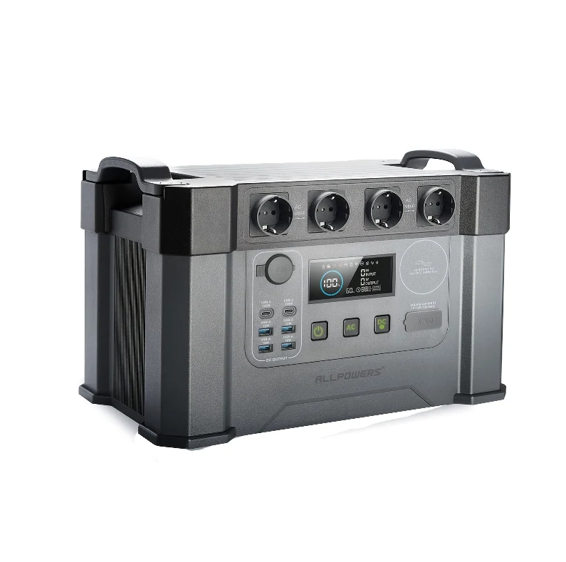 Powerstation – Solar Generator – Noodstroomvoorziening – Draagbare Accu – Outdoorset Stroomvoorziening – 1451Wh Capaciteit – 2400W Continu Vermogen