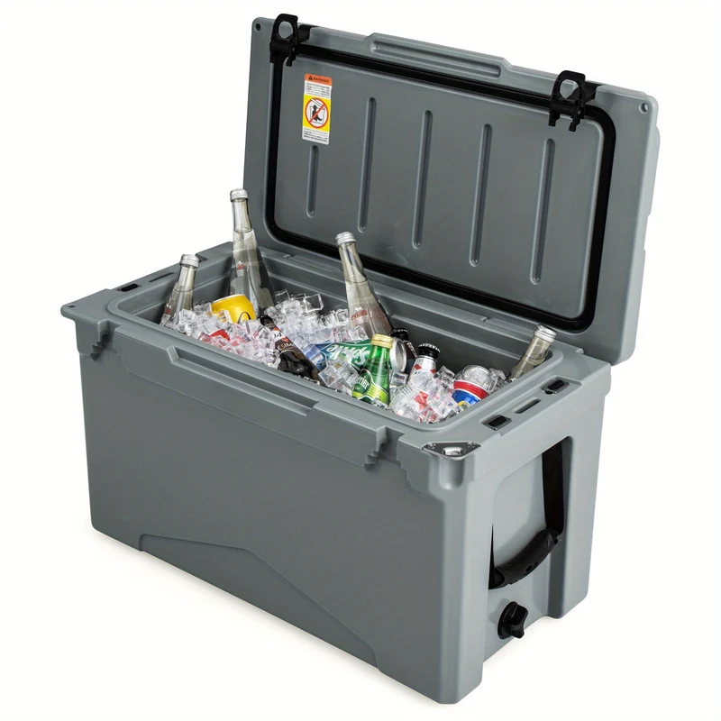 Koelbox – Frigobox – Picknickkoeler – Campingkoelbox – Hardcase Koelbox – 50 Quart – Rotomolded LLDPE – 5-7 Dagen Koelcapaciteit – Lekvrij Met Bekerhouders & Flesopener