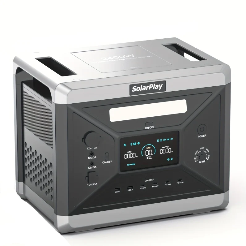 Powerstation – Draagbare Generator – Stroomvoorziening – Noodstroom – Zonne-energie – 2500W Continu Vermogen – 1,5 Uur Oplaadtijd
