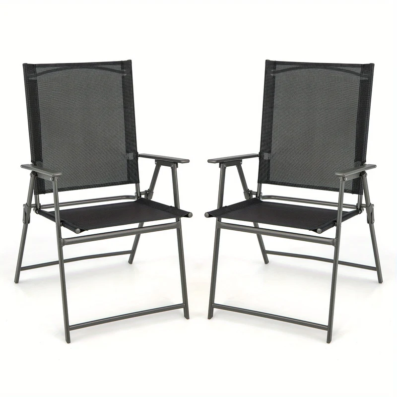 Tuinstoelen – Balkonstoelen – Terrasstoelen – Stapelstoelen – Klapstoelen – Hoogwaardige Stof – Belastbaar Tot 150 Kg