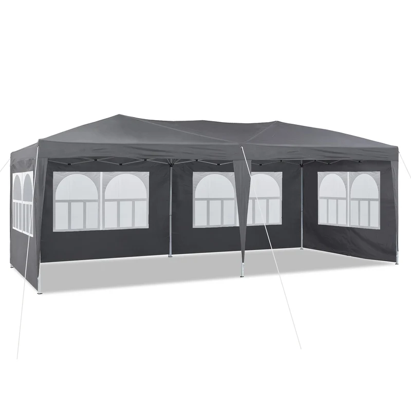 Voortent – Partytent – Tuinkamer – Paviljoen – Gazebo – 3x6 Meter – UV-Bescherming – Roestvrij Stalen Frame