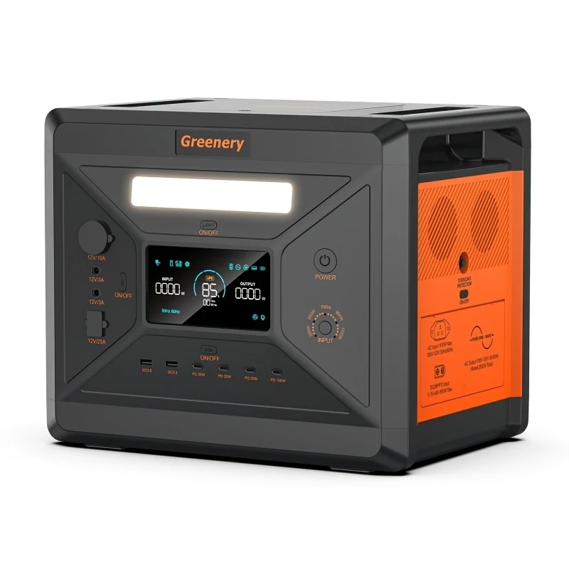 Zonnegenerator – Draagbare Stromgenerator – Powerstation – Noodstroomvoorziening – Camping Energiebron – 2500W Vermogen – 2304Wh Batterijcapaciteit