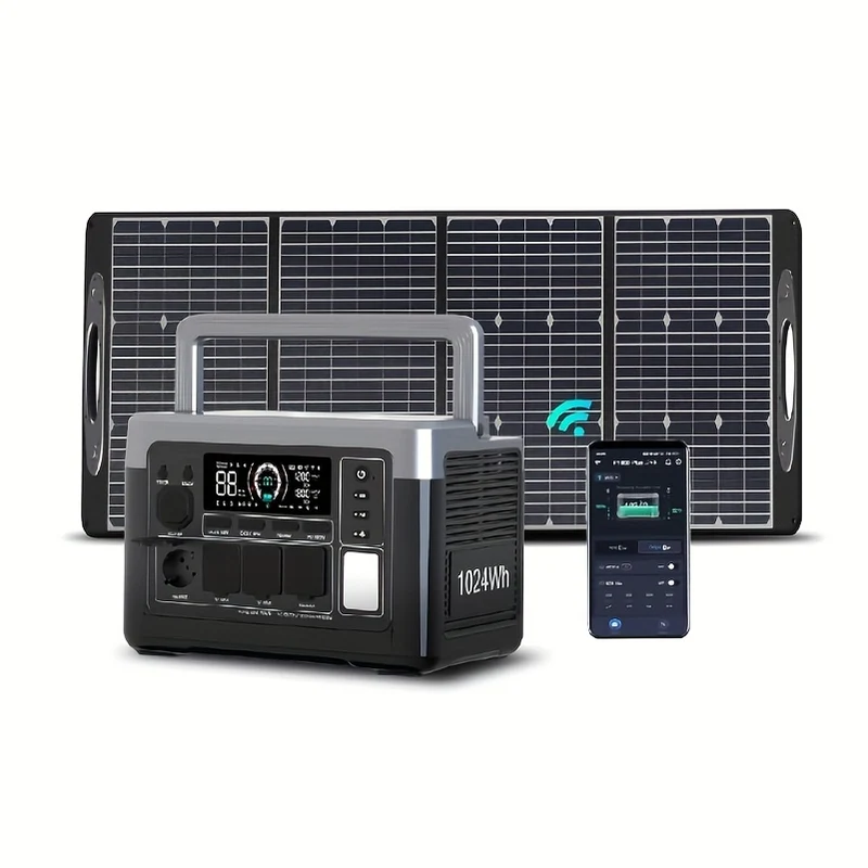 Powerstation – Draagbare Generator – Zonne-accu – Noodstroomvoorziening – Backup Batterij – 1024Wh Capaciteit – Ultrakorte 10ms UPS Schakeling