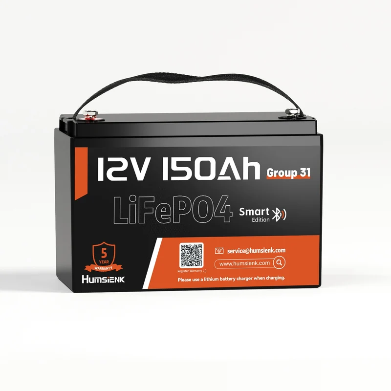 12V 150Ah LiFePO4 Accu – Lithium Batterij – Camper Accu – Boot Accu – Zonne-energie Accu – Geïntegreerde 100A BMS – Lage Temperatuurbescherming