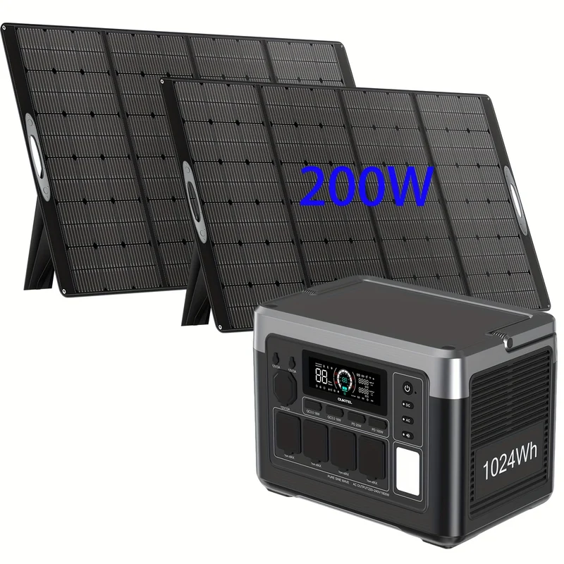 Powerstation – Draagbare Generator – Zonne-energiecentrale – Noodstroomvoorziening – Outdoor Accu – 1024Wh LiFePO4 Batterij – Supersnel Opladen 45 Min