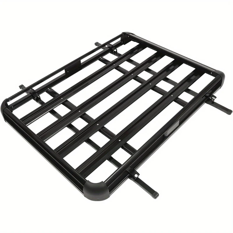 Dakkofferrek – Dakkofferdrager – Dakdrager – Bagagerek – Autodrager – Verstelbaar 140 cm – Draagvermogen 150 kg – Aluminium Zwart