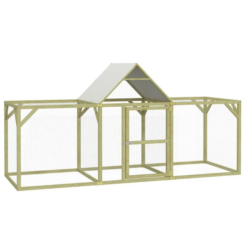Kippenhok – Kippenren – Pluimveehok – Kippenkooi – Buitenverblijf – Geïmpregneerd Vurenhout – 300x100x150 cm – Weerbestendig & Stevig