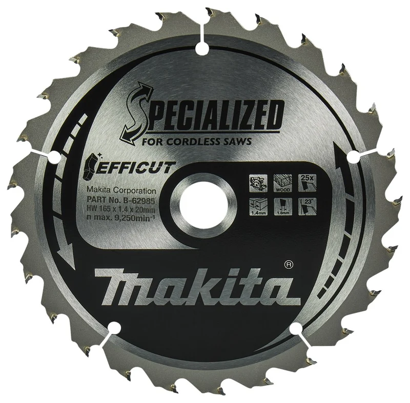 Makita ZAAGBLAD SPECIALIZED 165X20X1,4 25T HOUT