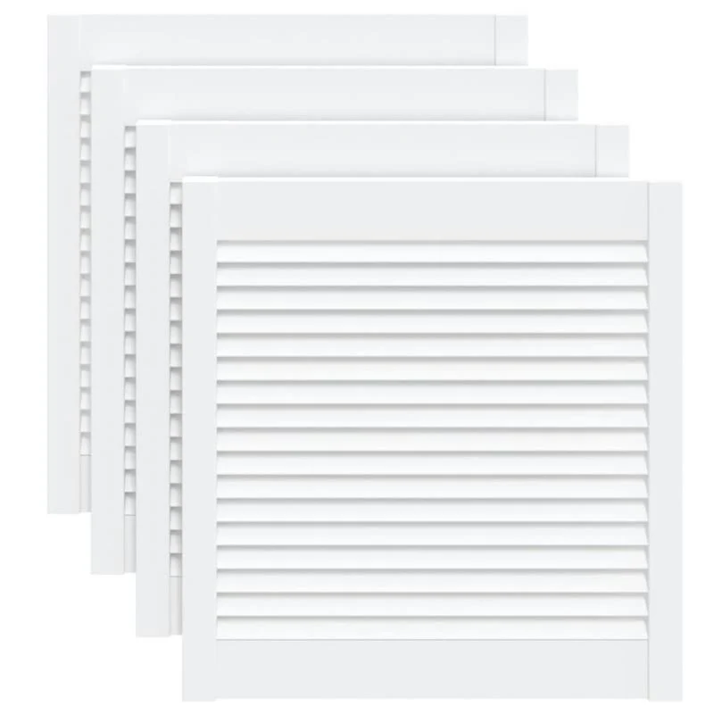 Opbergkast – Bergkast – Kast – Opbergmeubel – Wit – Set van 4 – 61,5x59,4 cm – Slot – Kunststof