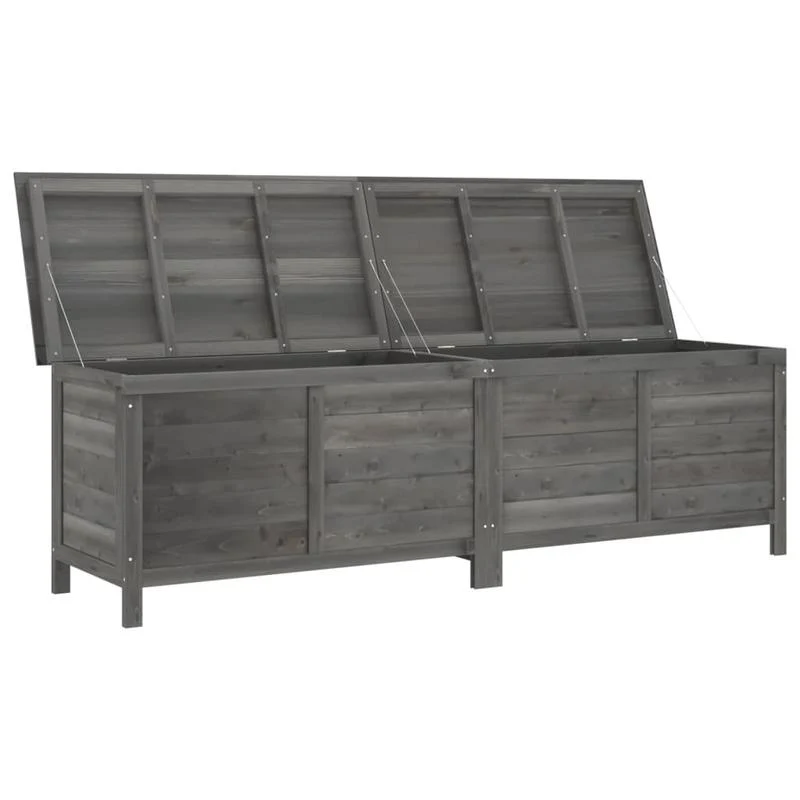 Tuinkist – Opbergbox – Tuinopbergbox – Kussenbox – Opbergdoos – Vlechtwerk Design – Met Wieltjes – Weerbestendig Kunststof – 198,5 x 50 x 56,5 cm