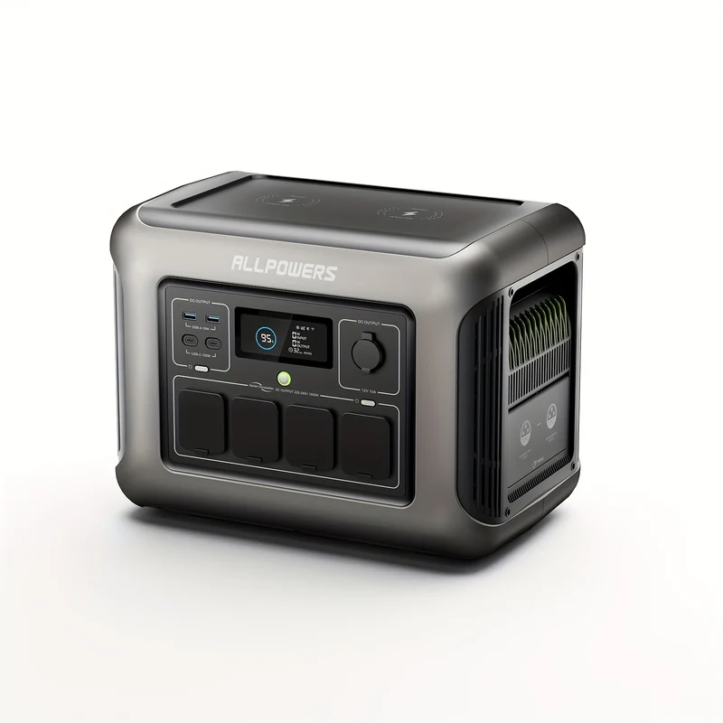 Powerbank – Power Station – Externe Batterij – Draagbare Generator – Noodstroomvoorziening – 1056Wh Capaciteit – 1600W AC Output – Snelladen in 40 Minuten