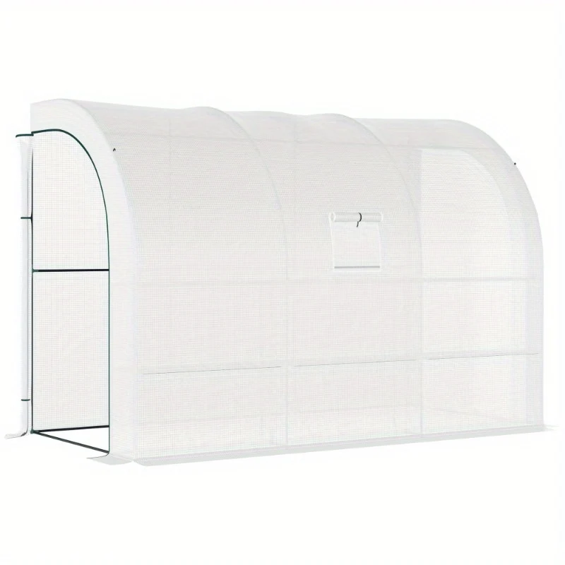 Muurkas – Serre – Kweekkas – Plantenkas – Balkonskas – Winterbestendig Stalen Frame – Transparante UV-bestendige Folie – 300x150x213 cm