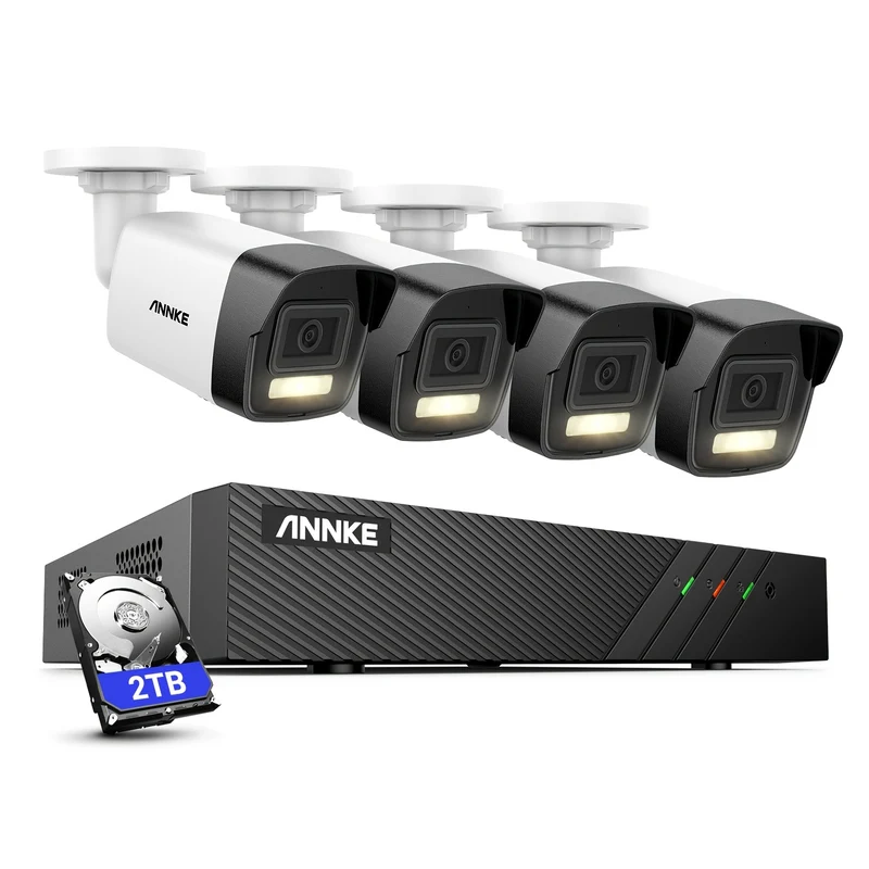 Beveiligingssysteem – Alarmsysteem – Inbraakbeveiliging – Camerabeveiliging – 8-kanaals NVR Recorder – 2TB Opslag – 3K 6MP Camera’s – Kleurennachtzicht 30 Meter