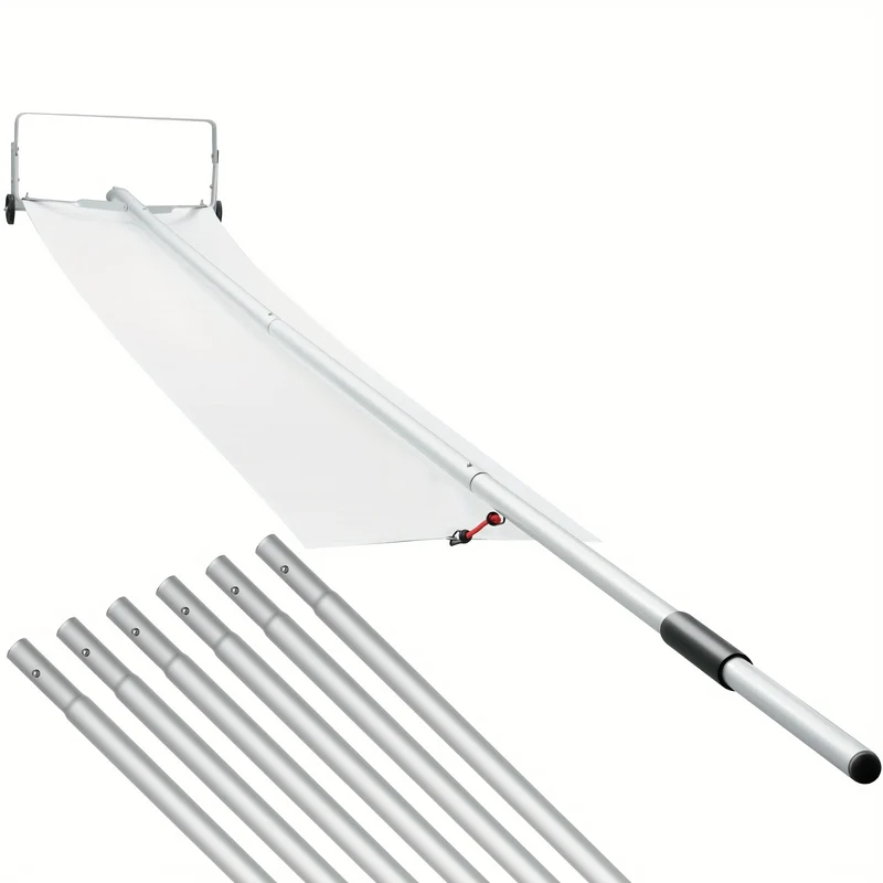 Dakraamveger – Dakriek – Sneeuwruimer – IJsbestrijder – Dakreinigingsborstel – 9 Meter Aluminium – Met Beschermende Kunststof Wielen