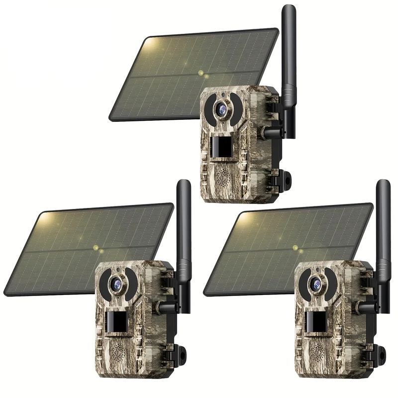 Wildcamera – Jachtcamera – Trailcam – Wildlife Camera – Buiten Camera – 4G LTE Met 2K HD Live Beeld – Zonnepaneel Oplaadbaar Met Nachtzicht