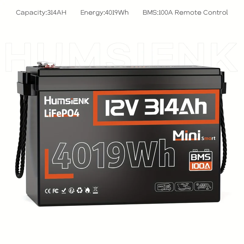 Lithium accu – LiFePO4 accu – 12V batterij – 100Ah accu – Solar accu – Ingebouwd 100A BMS – Koudebestendig tot -20°C