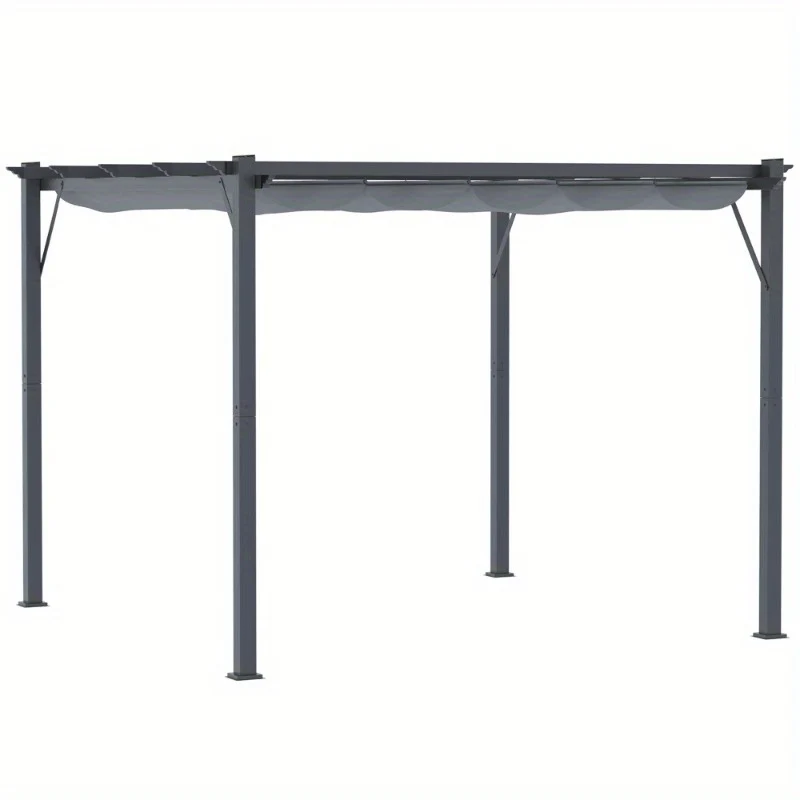 Tuinkamer – Pergola – Tuinpaviljoen – Overkapping – Partytent – Aluminium Frame – Verstelbaar Schuifdak 3x3m – Weerbestendig & Lichtgewicht