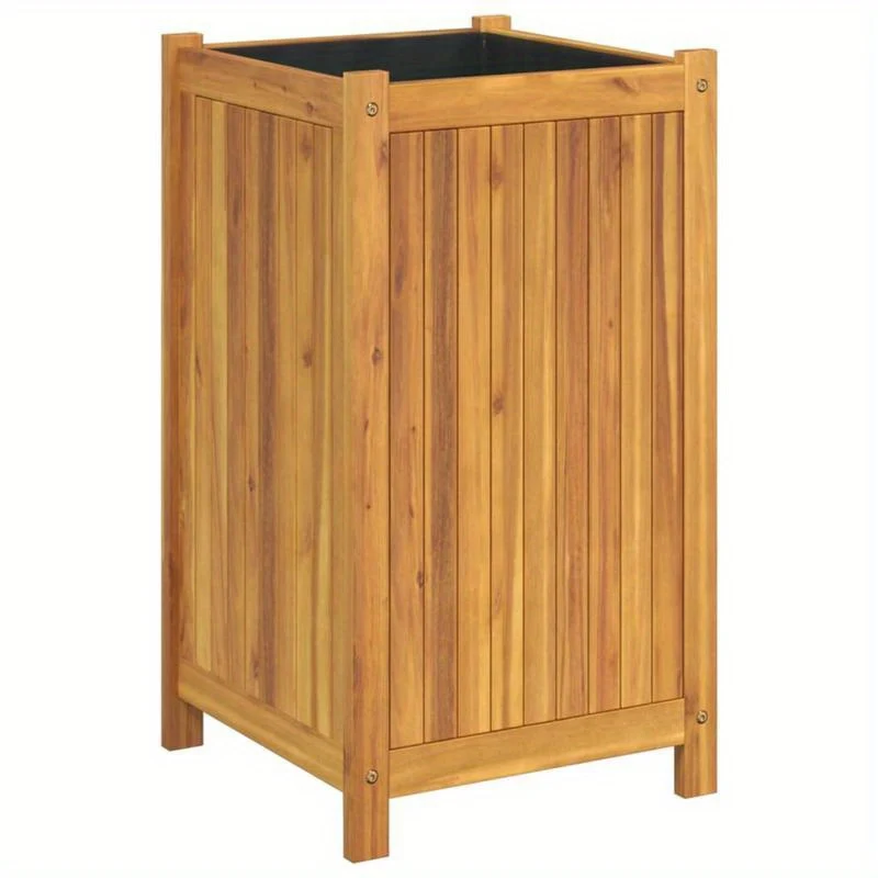 Bloemrek – Plantenstandaard – Bloemenstandaard – Plantenrek – Bloemhouder – Acaciahouten Afdekking – Compact Formaat 42x42x75 cm