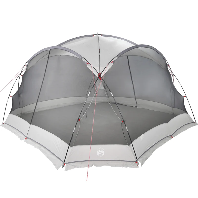 8-Persoons Tent – Kampeertent – Familie Tent – Hiking Tent – Backpack Tent – Ovale Vorm – Geïntegreerd Muskietennet – Klittenband Sluitingen – Waterafstotend Polyester – Stevig Glasvezel Frame – Gris